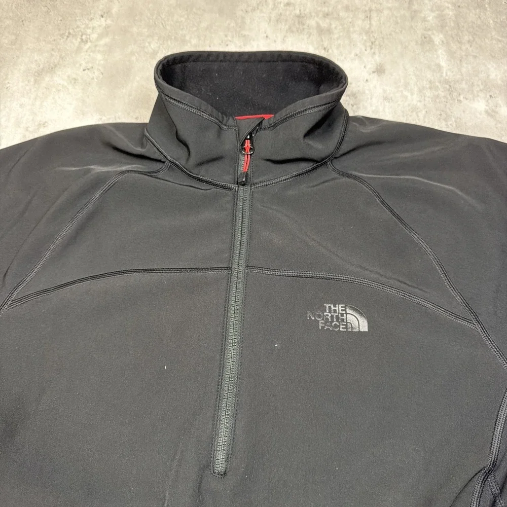 The North Face 1/2 Zip Pullover Men's Small Black Sweatshirt Fleece Jacket